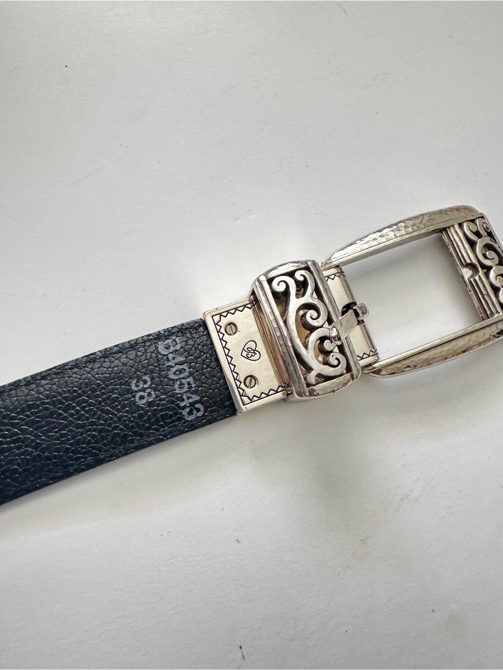 Brighton Metallic Brown Recersible Leather Belt with  Silver Buckle size 38 - Picture 5 of 5